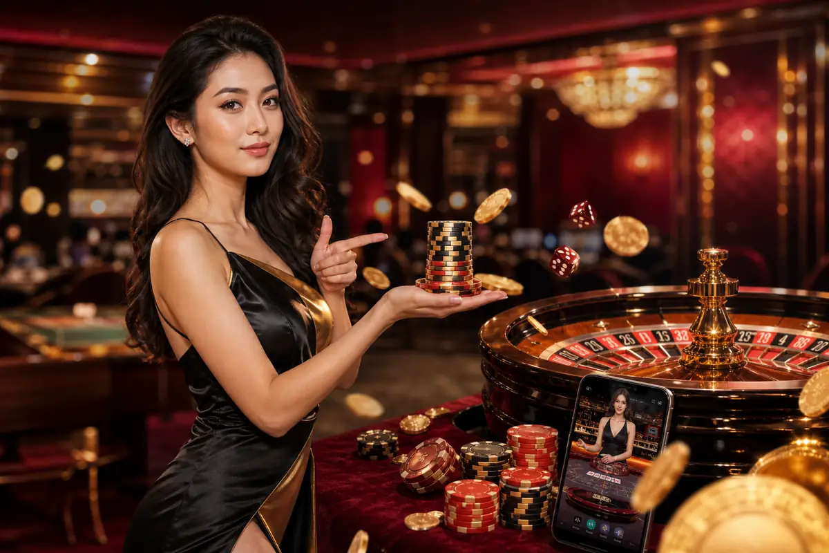 ak441 Casino meja baccarat dealer hidup